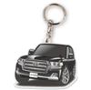 Jeep Center Car Acrylic Key Chain Toyota Licensed Product Land Cruiser 200 Series, Black