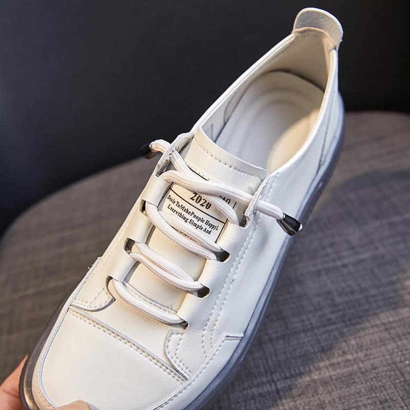 Fashion GKTINOO Genuine Leather Women's Flat Sneakers Large Size 35-41 Autumn Vulcanized Shoes Ladies Casual Shoes Comfortable Flats