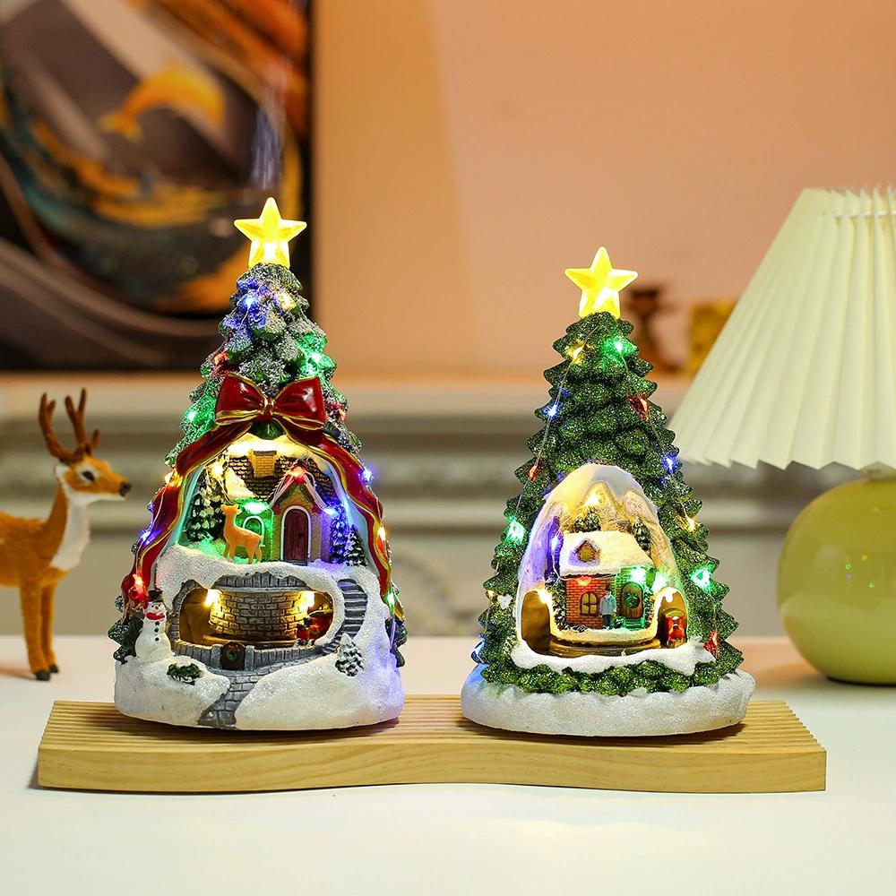 Christmas Tree Music Box with Rotating Train Musical Box Home Decoration for Kid Boy Girl Men Women Christmas Present