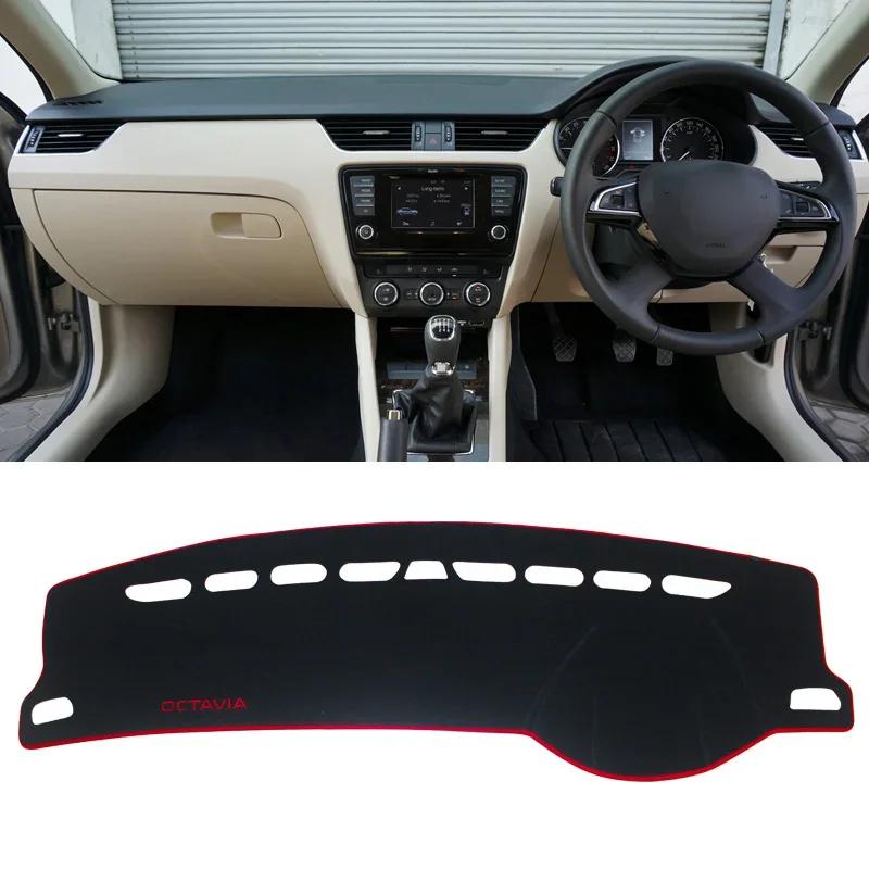 For Skoda Octavia A7 MK3 5E 2015~2020 Car Console Dashboard Cover Sun Shade Sun-proof Anti-UV Protector Mat Interior Accessories
