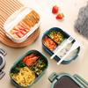 Student Lunch Box Thickened PP Plastic Material Partition Double-deck Bento Lunch Box Can Be Heated By Microwave Oven Lunchbox