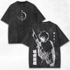 Hot Anime Jujutsu Kaisen Zenin Maki Vêtements Hommes Femmes T-shirts Coton Lavé T-shirt Rétro Surdimensionné Harajuku T-shirt Unisexe