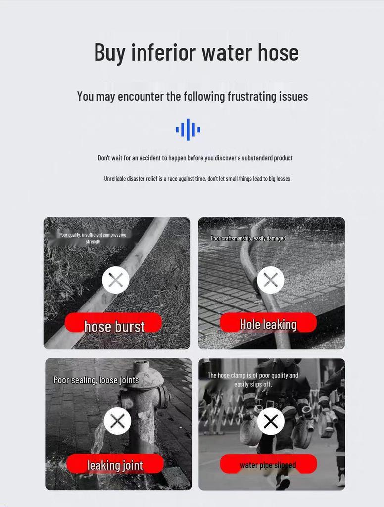 Nationaler Standard Hochdruck Verschleißfest Feuerlöschschlauch mit Düse und Verdicktem KD65 Anschluss