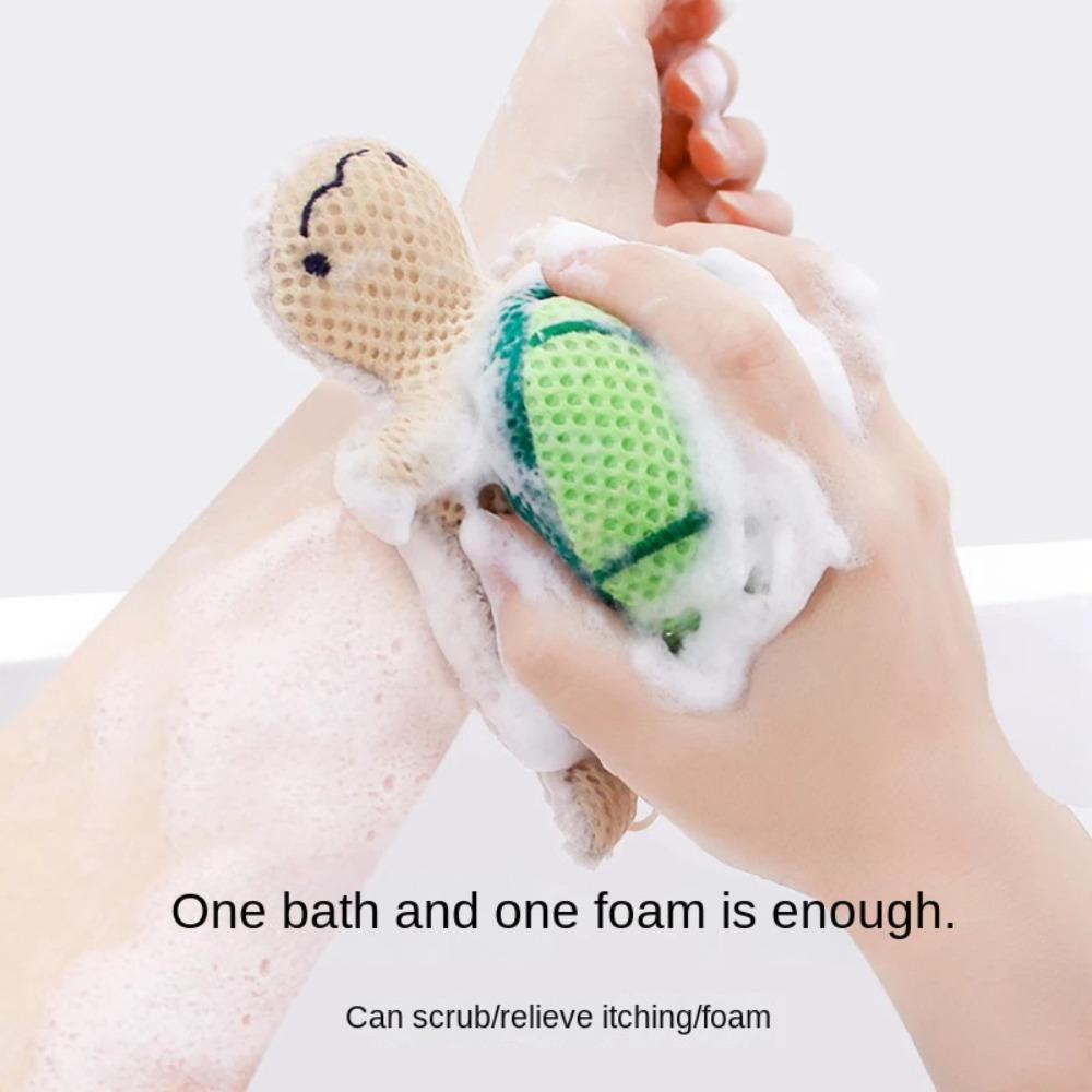 Reusable Turtle Bath Ball Soft Rich Bubble Bath Towel Scrubber  Bathroom Accessories