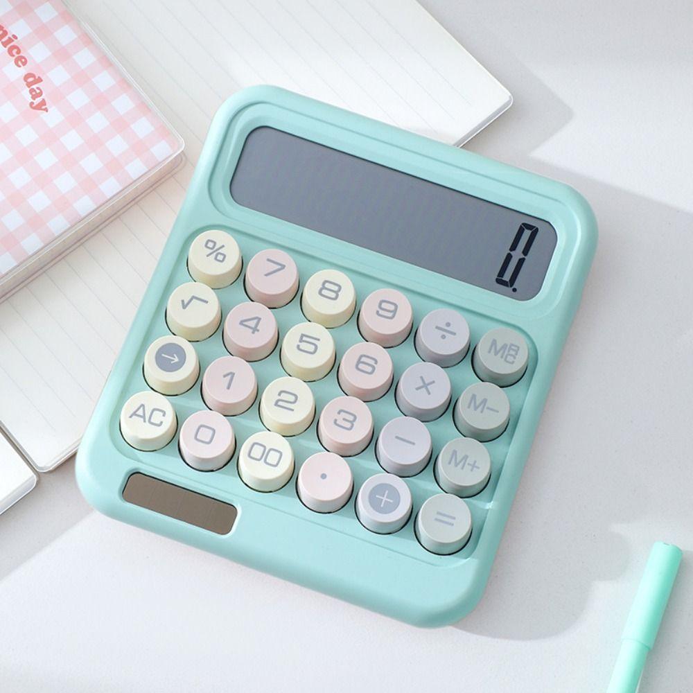 High Sensitivity Button 12 Digit Calculator Candy Colored Calculator  Student Stationery