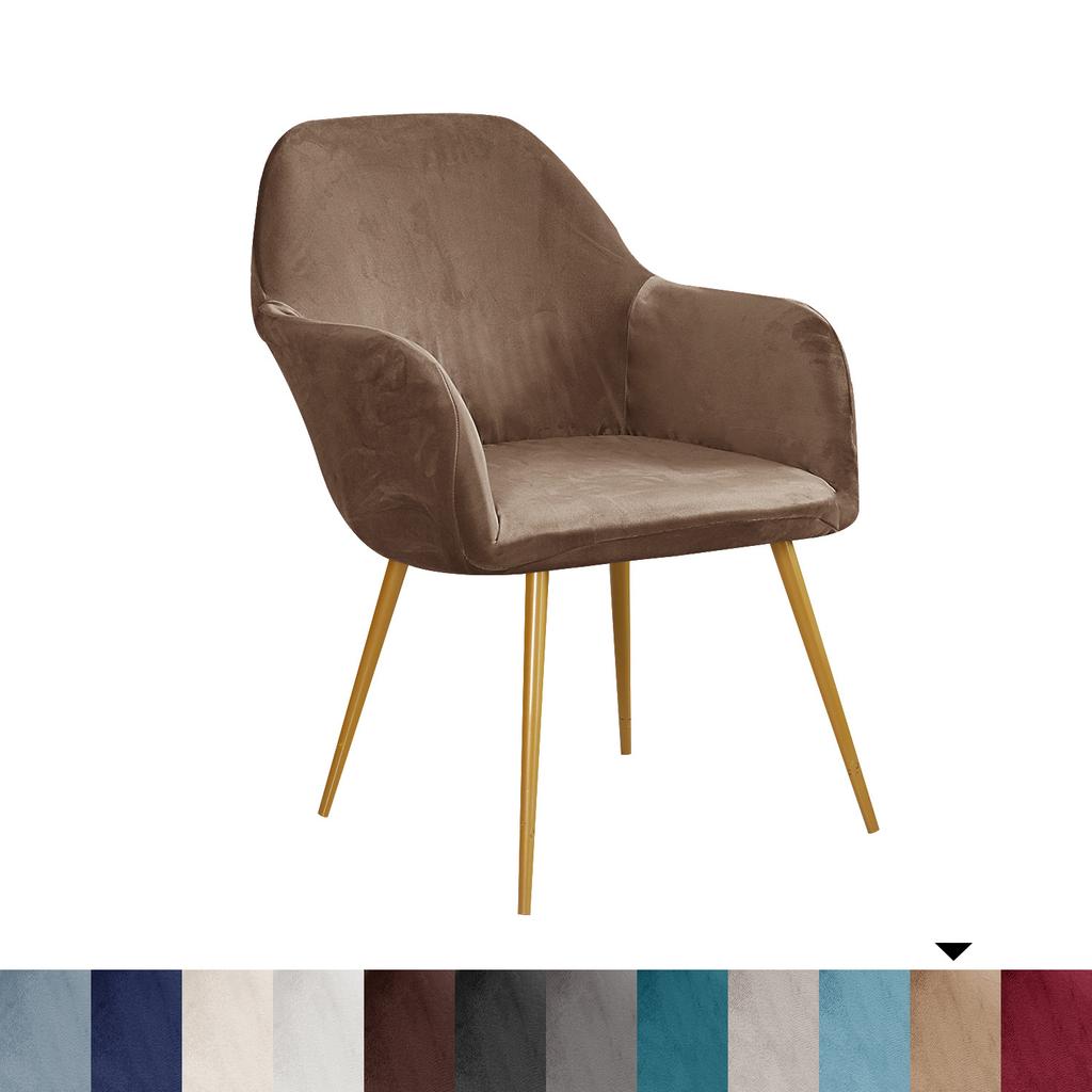 1/2/3 Pcs Bar High Arm Chair Cover Elastic Velvet  Chair Seat Covers Washable Dining Chair Slipcovers Office Chair Covers