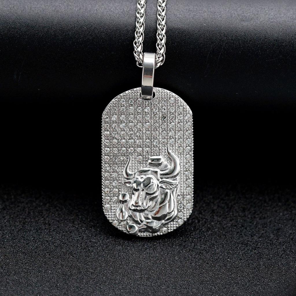 Trendy and Light Luxury 12 Zodiac Sign Pendant Hip Hop Necklace