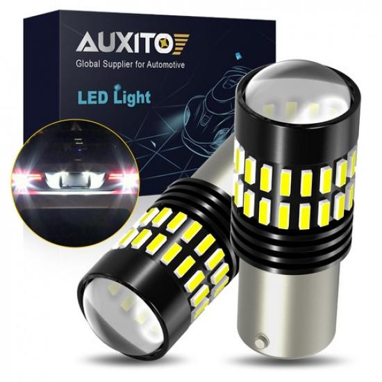 2X AUXITO BA15S 1156 P21W 7506 Reverse Back Light Up Super White LED Bulb