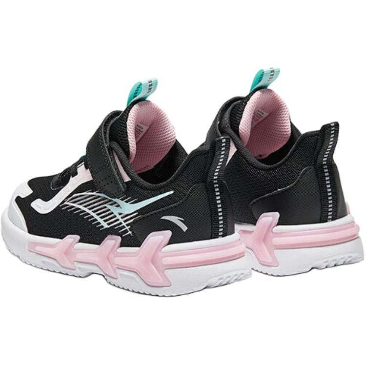 Anta Kids Bow Speed Trendy Sports Non-Slip Durable Low-Top Running Shoes Kids Sneaker Black White A22449969-2
