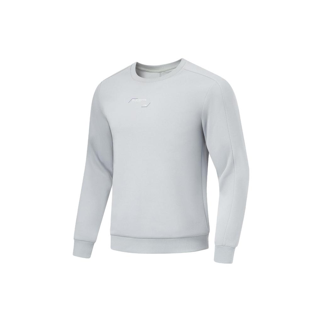 Li Ning Fitness Series Knitted Fabric Sweatshirt Men's Mist Gray AWDU057-9