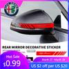 Für Alfa Romeo 2x Auto-Rückspiegel Seitenstreifen Aufkleber Fahrzeugkarosserie Zubehör für Alfa Romeo 4C 159 Spider Giulia Giu