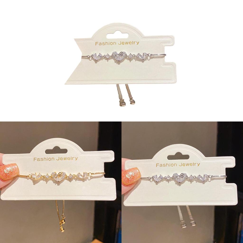 Vintage Heart Shape Jewelry Bracelet With Zirconium Plating For Women Gift Giving