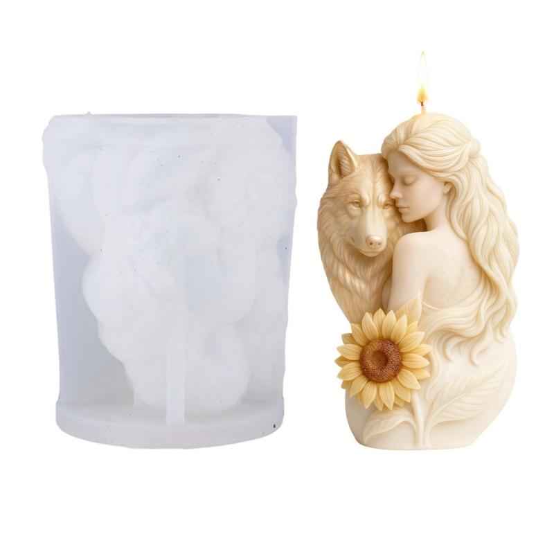 

Фигурка Девочки-Волка Силиконовая Форма для Свечей Универсальная Силиконовая Форма для Изготовления Свечей Мыла Домашнего Декора Заливки Смолой 1