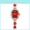 Fashion Leaf Ladies Quartz Watch With Jewelry Clasp For Gift Women