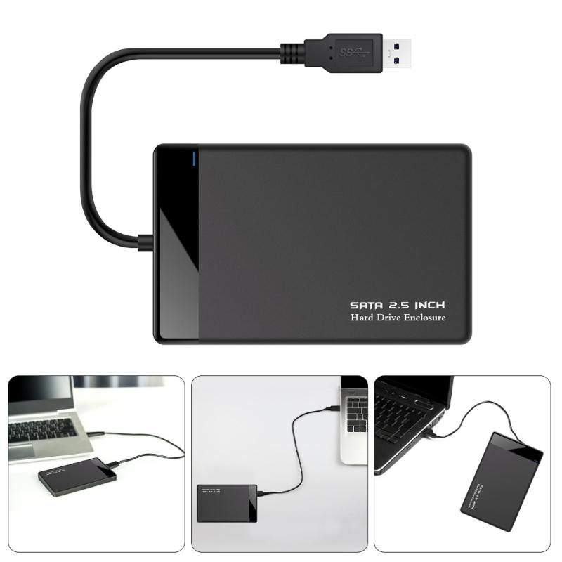 USB3.0 2.5Inch Hard Drives Case SSDs Enclosure Hard Drives Disk Box Enclosure Case Replacement for PC Laptop Accessories