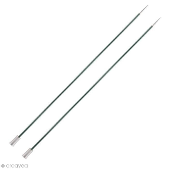 Aiguille à tricoter - KNITPRO - 40 cm - 3 mm - Aluminium coloré - Vert
