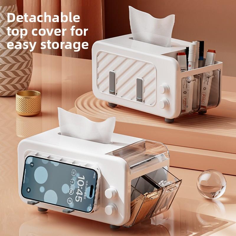 Desktop Paper Towel Creative Living Room Coffee Table Multifunction Remote Control Miscellaneous Toothpick Storage Box
