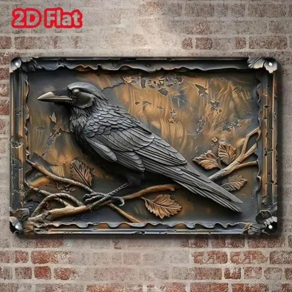 Retro Metal Tin Sign Art, Vintage Wall Decor for Living Room Garage 20x30cm