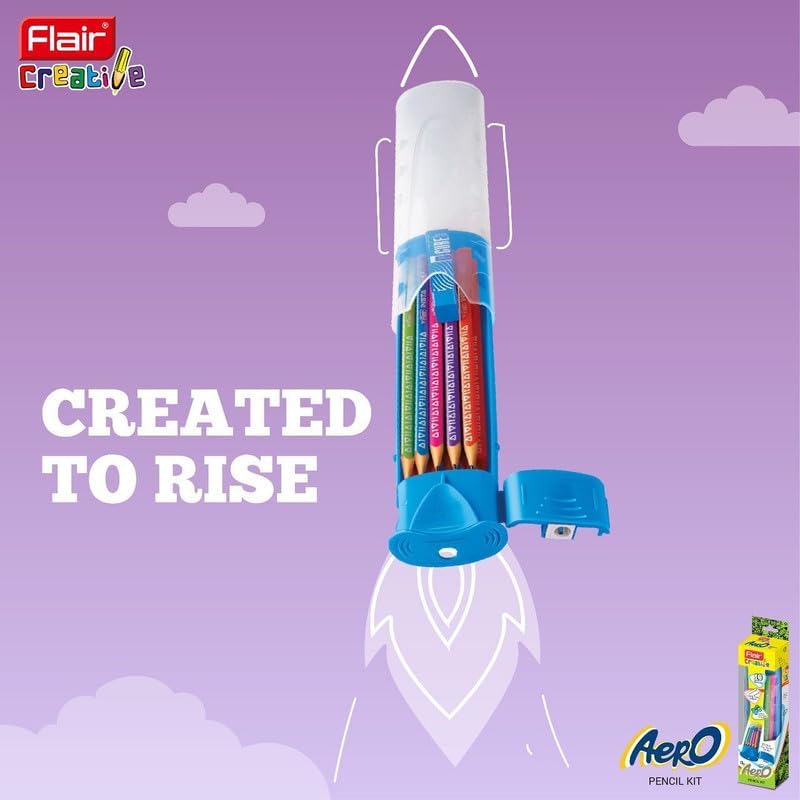 Flair Kreative Serie Aero Bleistift Smart Kit Packung mit 1 Mit 2B Neon Bleistiften Radiergummi Spitzer Für Schule Kunst Und Schreiben