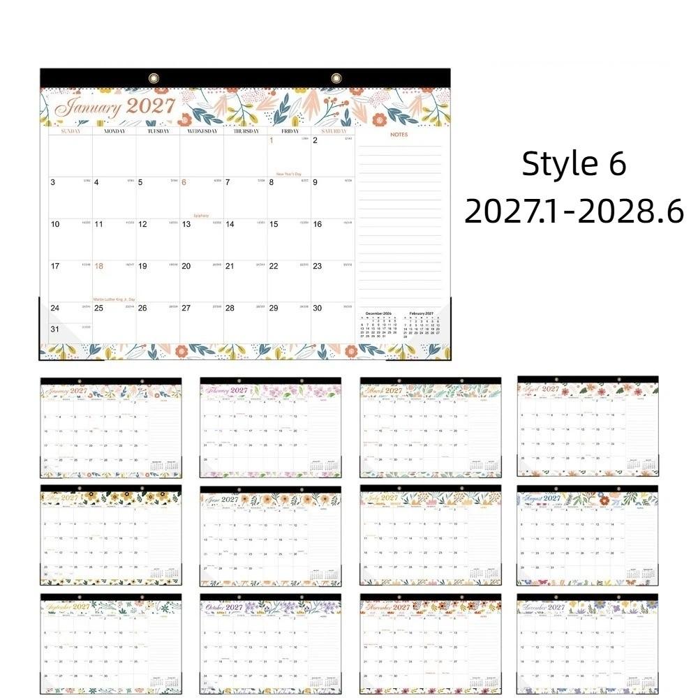 2027 English Calendar with Hanging Hole Calendar Planner Practical Wall Calendar  Home Decoration