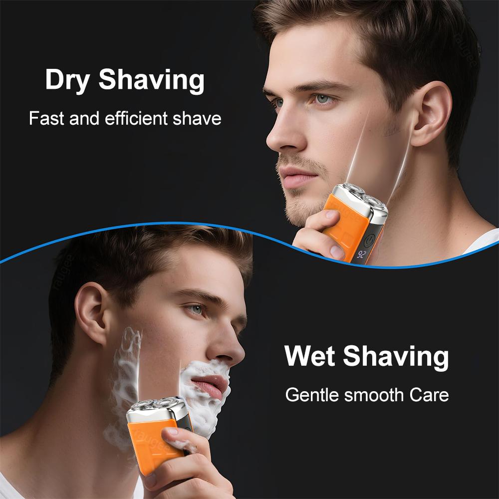 Electric Razor Men Mini Electric Shaver for Man Portable Men's Shaving Machine Beard Trimmer Rechargeable Dual Blade Men Razor