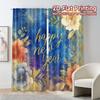 Modern Flat Printing Jit Curtains Without Rod Festive Cityscape Window Treatment Semi Room Sheer Set Of 2 Made Polyester