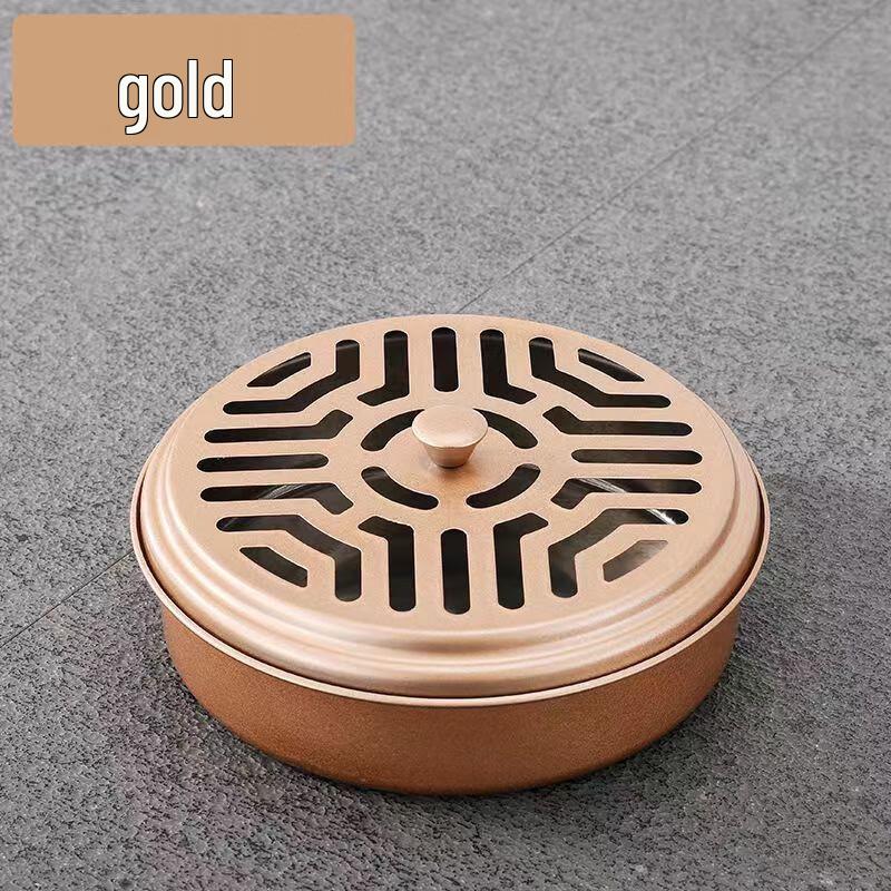 Portable Fireproof Mosquito Coil Holder with Lid