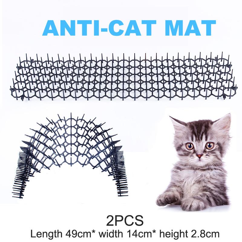2Pcs Garden Prickle Strip Dig Stop Cat Repellent Deterrent Mat Spike Anti-Cat