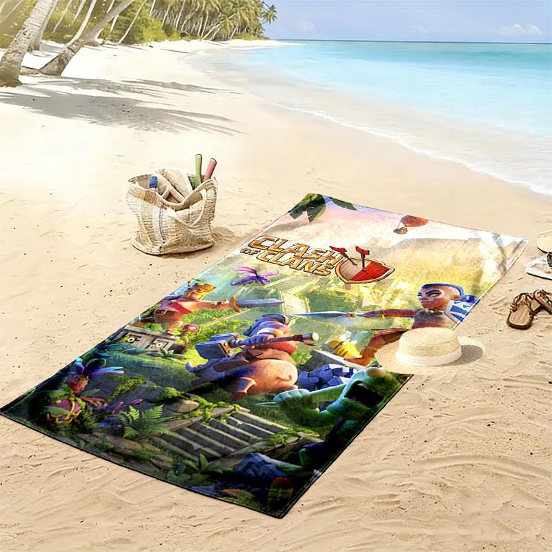 COC poster Print Beach Towel, Large Soft Quick Dry Towel for Beach Camping Swimming