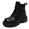 Martin boots women's new hole brown boots heightening women's boots thick-soled retro short boots British style