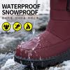 Womens Winter Snow Boots Warm Fleece Lined Non Slip Flat Heel Ankle Plus Size 35-43