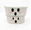 Halloween Cotton Rope Storage Basket with Handles for Candy and Snacks