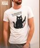 What? Cat T-Shirt – Funny Creepy Black Cat Knife Tee