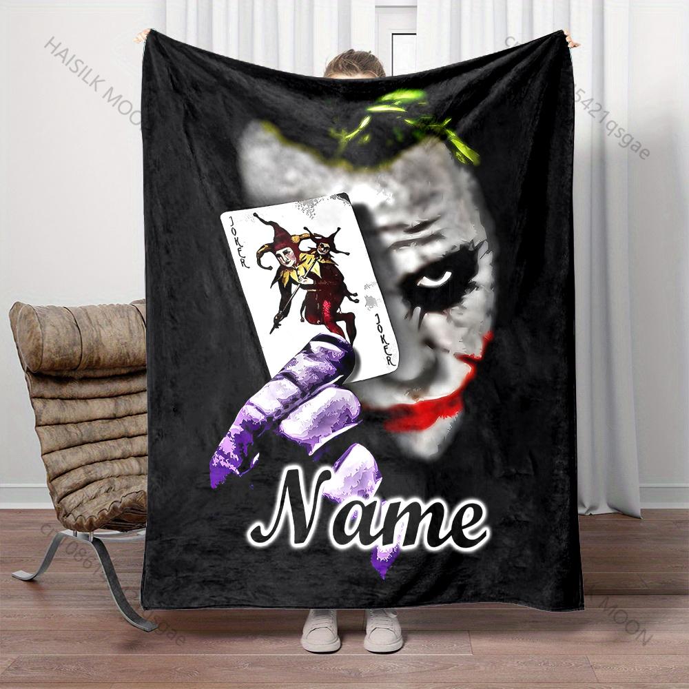 17 Style Custom Name Blanket Joker Movie Printed Blanket Soft And Warm Bedding For Bed Sofa Outdoor Travel Cover Blanket Gifts