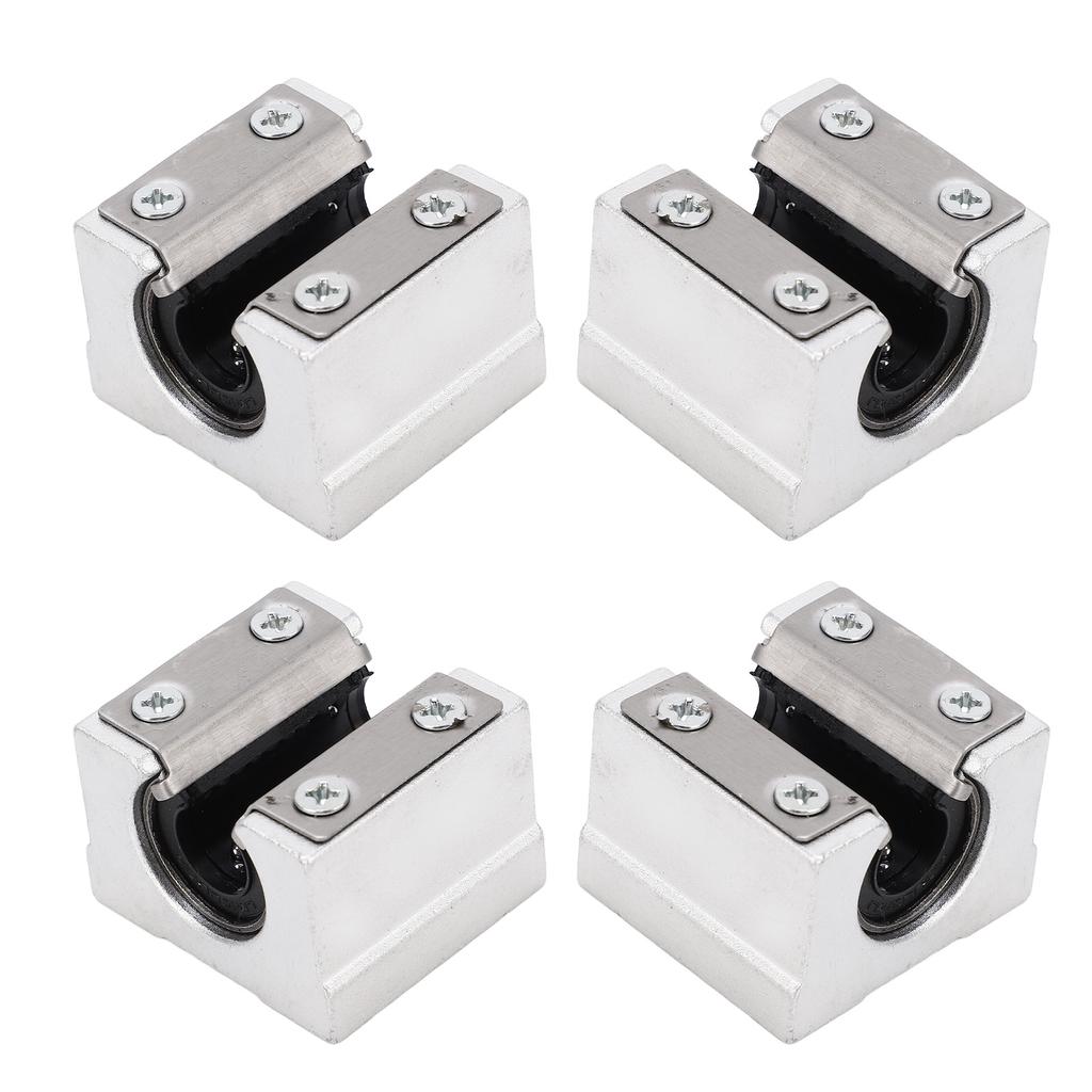 4 Stück Aluminium Schieber Lineare Bewegung Kugelgelagerter Gleitblock SBR10UU für CNC Werkzeugmaschine