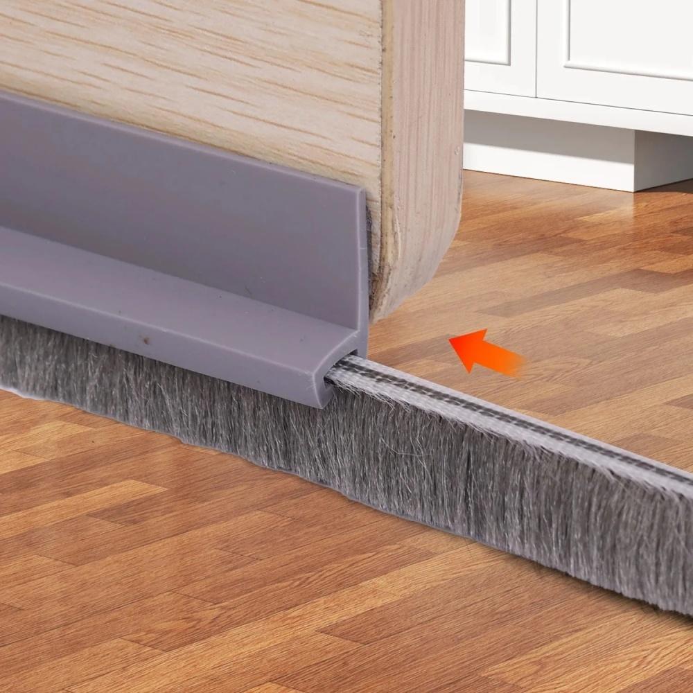 1pc 1mX30mm Brush Seal Strip Door Bottom Seal Strip Insectproof Soundproof Door Bottom Seal Strip Door Stop Self-adhesive Strip
