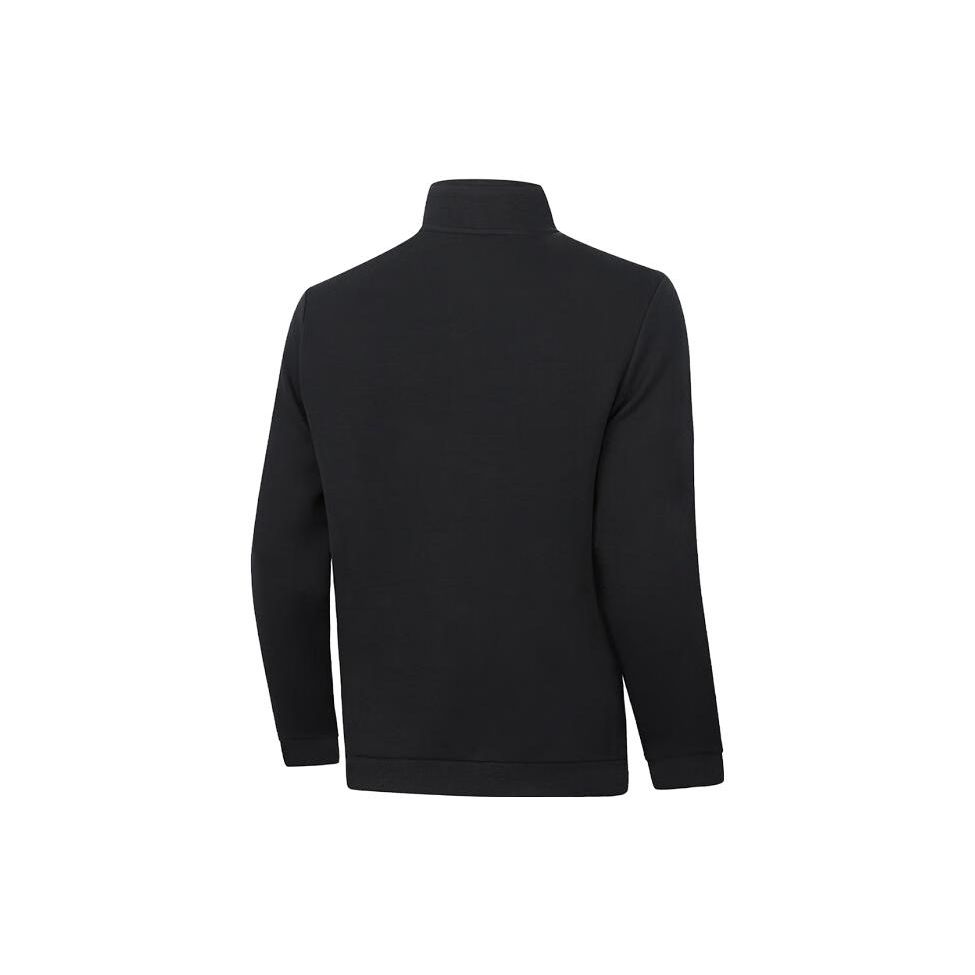 Li-Ning Plain Open-Front Long Sleeve Sweatshirt Men Sweatshirts Black AWDT989-1