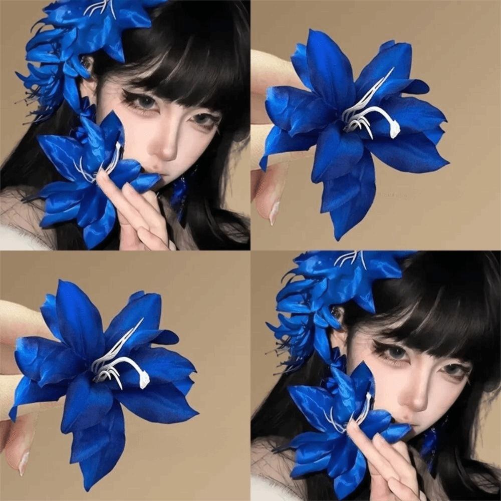 Silk Lily Lily Flower Hair Clip Simulation Flower Flower Shark Clip  Hair Accessories