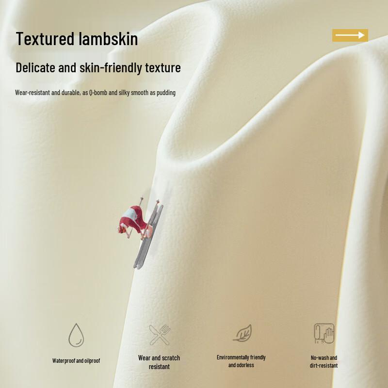 Changbaosen Light Luxury Faux Lambskin Oval Tablecloth