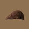 1pc Forward Hat Solid Color Retro British Style Newspaper Hat for Men and Women Simple Versatile Literary Beret for Daily Wear