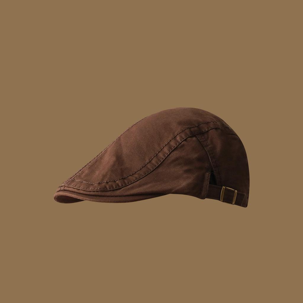 1pc Forward Hat Solid Color Retro British Style Newspaper Hat for Men and Women Simple Versatile Literary Beret for Daily Wear