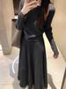 Versatile Knit Sweater and Pleated Skirt Two-Piece Set for Autumn and Winter