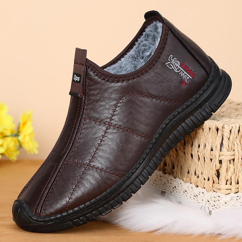 2025 Inverno Nuovo Uomo Stivali da Neve Antiscivolo Resistente al Freddo Comfort Caldi Mocassini Bassi Scarpe Semplici in Cotone