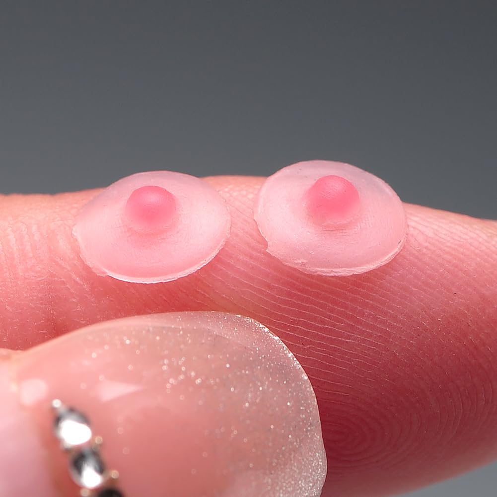 16 Scale Female Silicone Breast Patch Body Nipple Prop Set of 3 Pairs for Large Bust Action Figure Body Doll, 16 Scale Female Action Figure