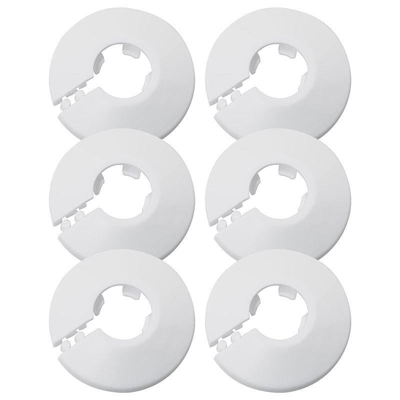 BHBL 20 Pezzi Copertura Decorativa per Tubo dell'Acqua con Flangia da 1/2 Pollice Copertura Tubo Bianca da 16mm Decorazione Tubo a Muro Radiatore
