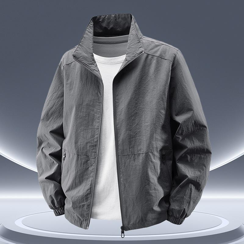 Veste pour homme automne et hiver 25 nouvelle veste étudiante décontractée d'extérieur à col montant bleu tendance tooling