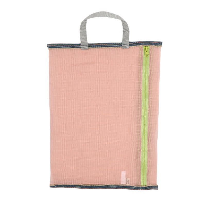 

Минималистичный нейлоновый органайзер для сумки, прозрачный сетчатый дорожный мешочек для хранения, легкий, складной, многоцелевой S розовый