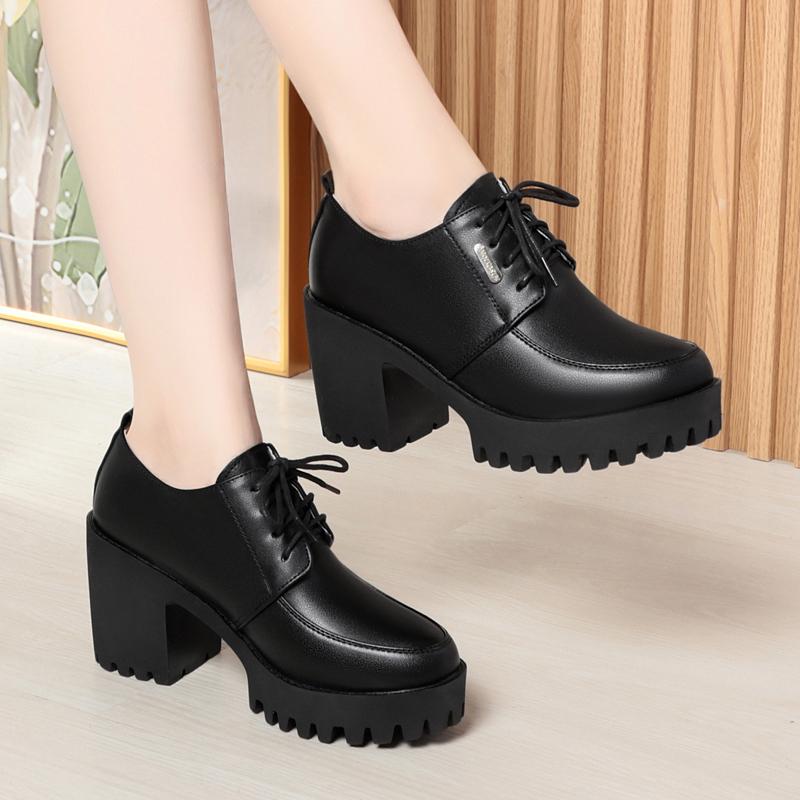 Høye hæler Kvinner Vårsko Kvinner Plattform Mote Kvinners Kjole Sko