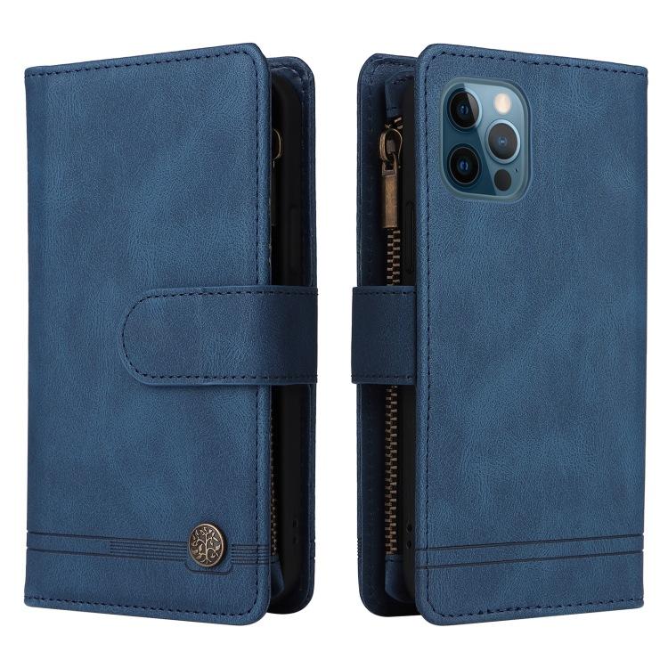 Applicable to iPhone17 leather case 16Pro Samsung S24 multi-card zipper wallet diagonal span leather case A05S matte solid color