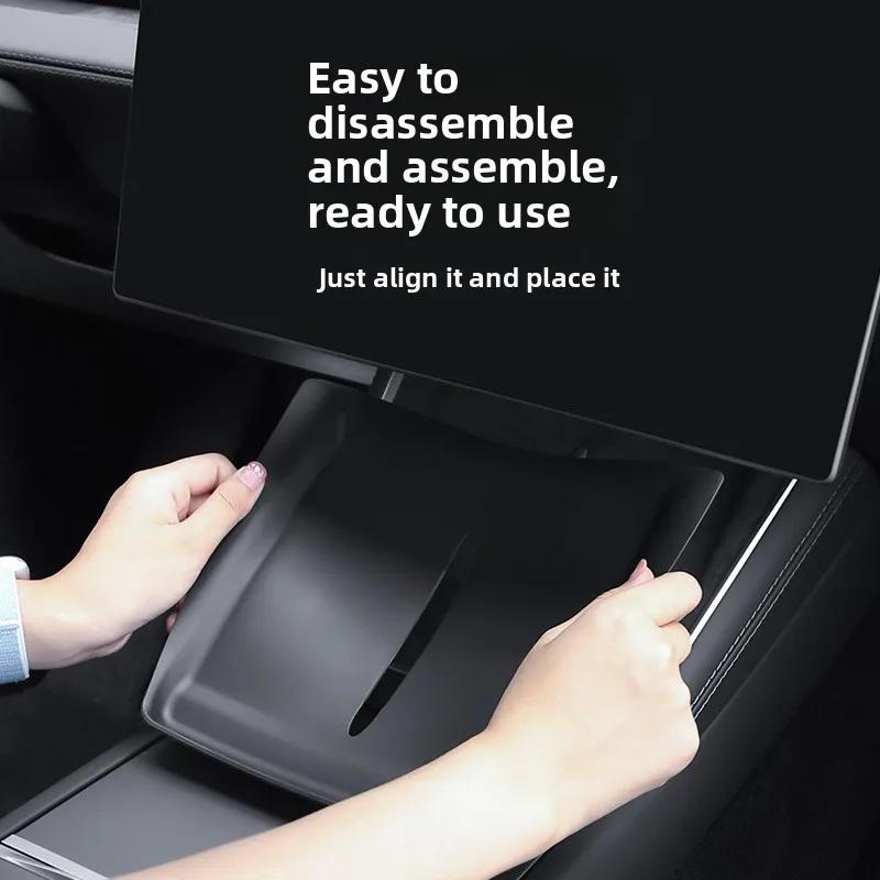 Car Sticker For Tesla Model YL 2025 6-seater  Wireless Charging Silicone Pad Central Control Anti Slip Pad Car Dust Accessories